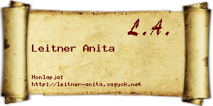 Leitner Anita névjegykártya